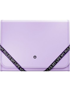 Carpeta fuelle fº polipropileno my rules 13 departamentos malva